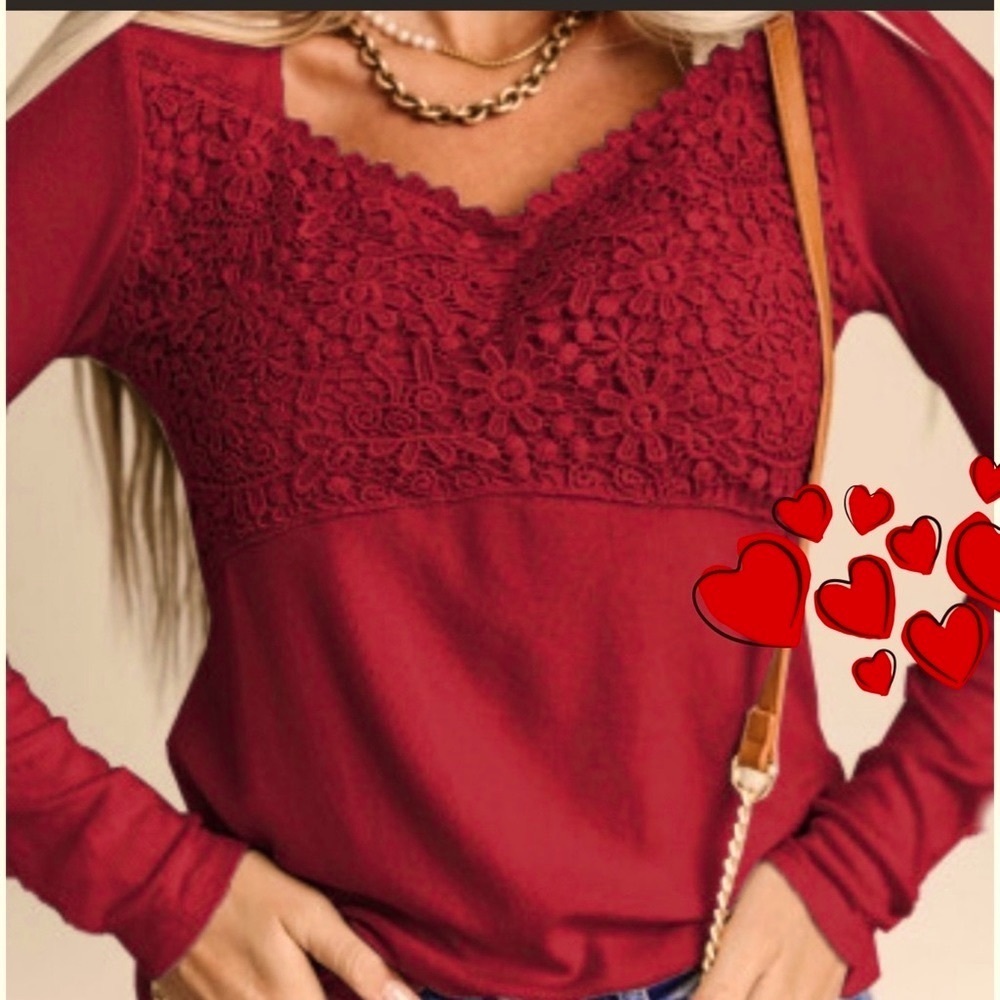 Boho❤️V-neck, Crochet Top, S , M, L  NEW!